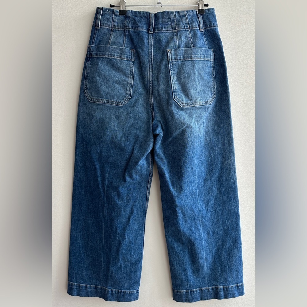 Pilcro Wide-Leg Cropped Blue Jeans - Picture 11 of 16